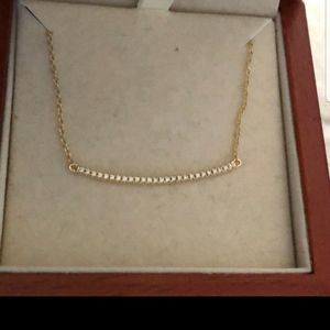 NIB ~ 18K Gold Plated Sterling Silver Curve Bar …